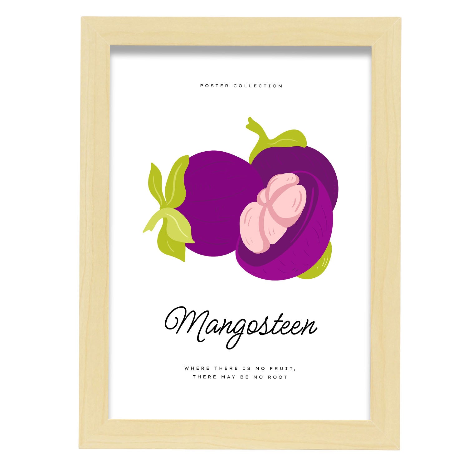 Mangosteen-Artwork-Nacnic-A4-Marco Madera clara-Nacnic Estudio SL