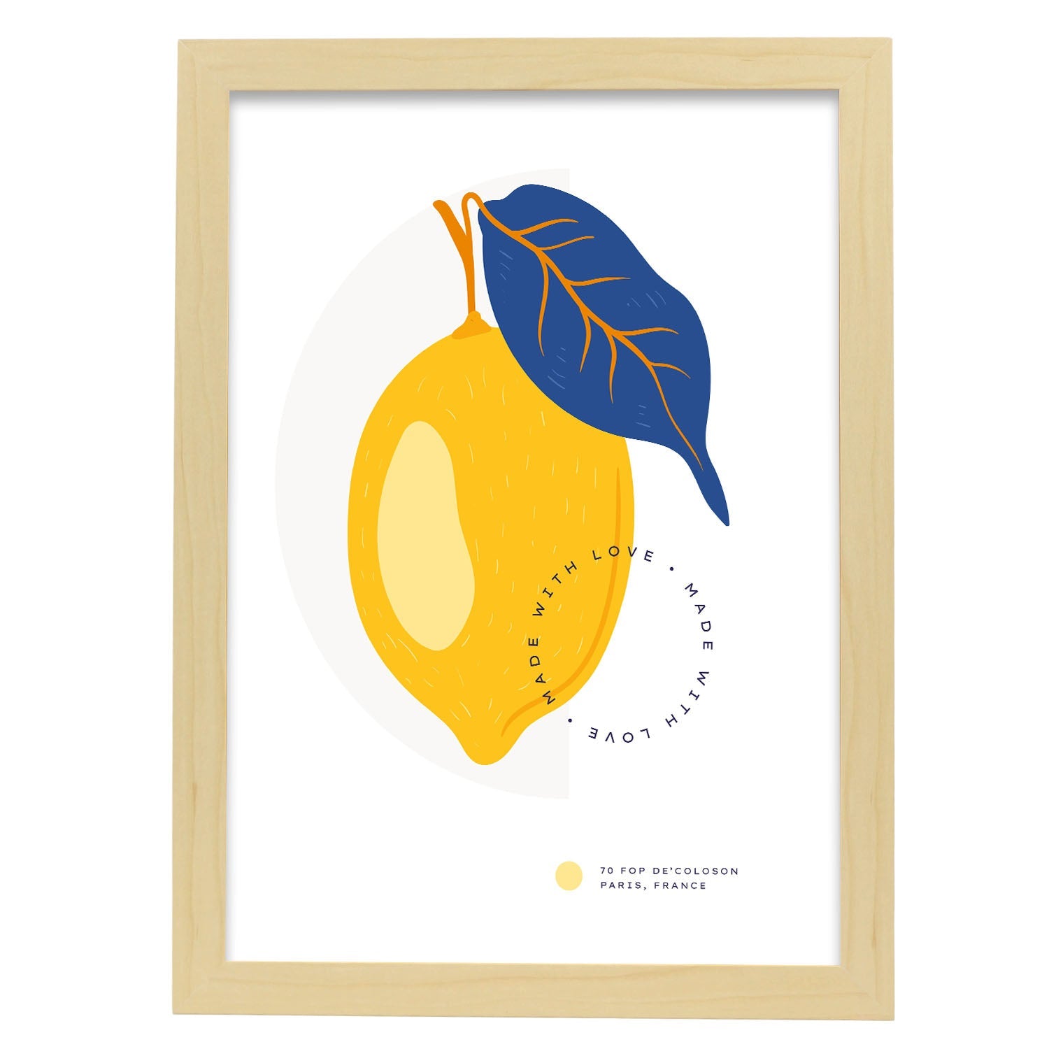 Lemon-Artwork-Nacnic-A3-Marco Madera clara-Nacnic Estudio SL