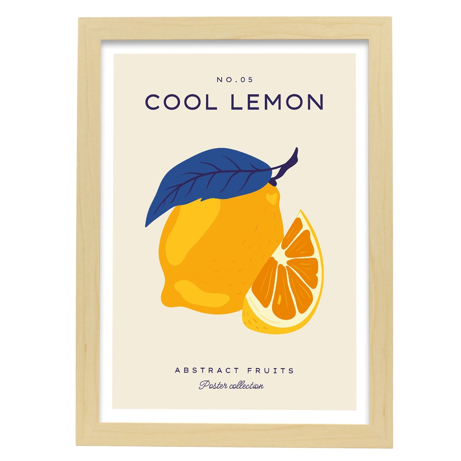 Cool Lemon-Artwork-Nacnic-A3-Marco Madera clara-Nacnic Estudio SL