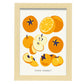 Orange Colored Fruits-Artwork-Nacnic-A4-Marco Madera clara-Nacnic Estudio SL