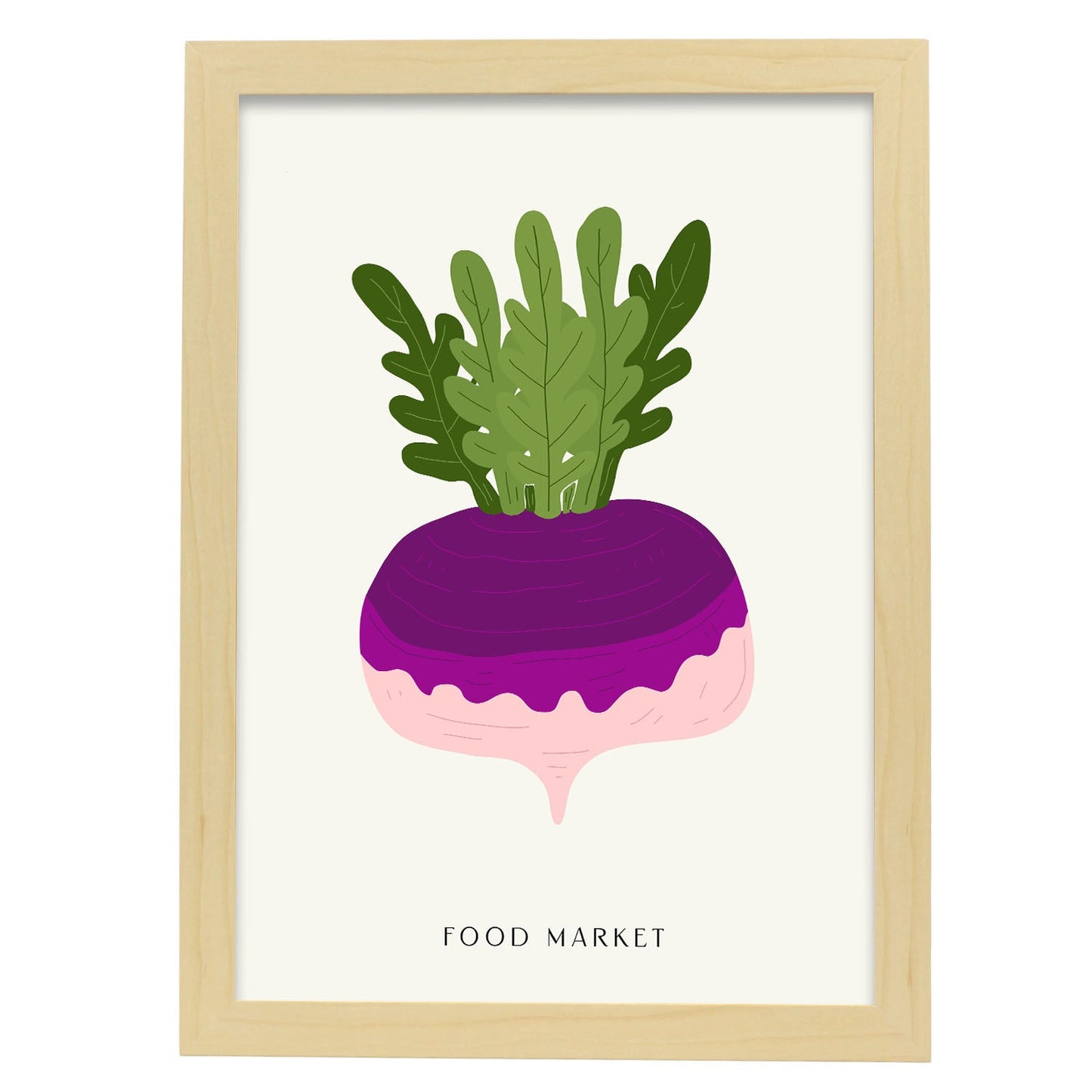 Turnip-Artwork-Nacnic-A3-Marco Madera clara-Nacnic Estudio SL