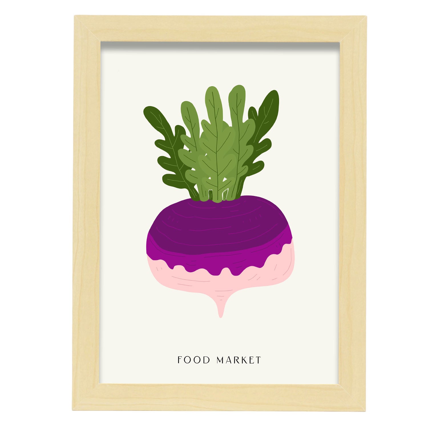 Turnip-Artwork-Nacnic-A4-Marco Madera clara-Nacnic Estudio SL