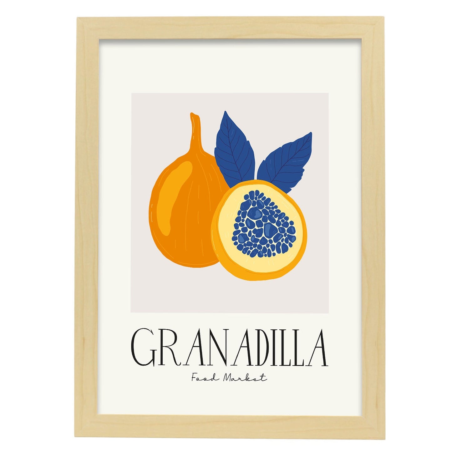 Granadilia-Artwork-Nacnic-A3-Marco Madera clara-Nacnic Estudio SL