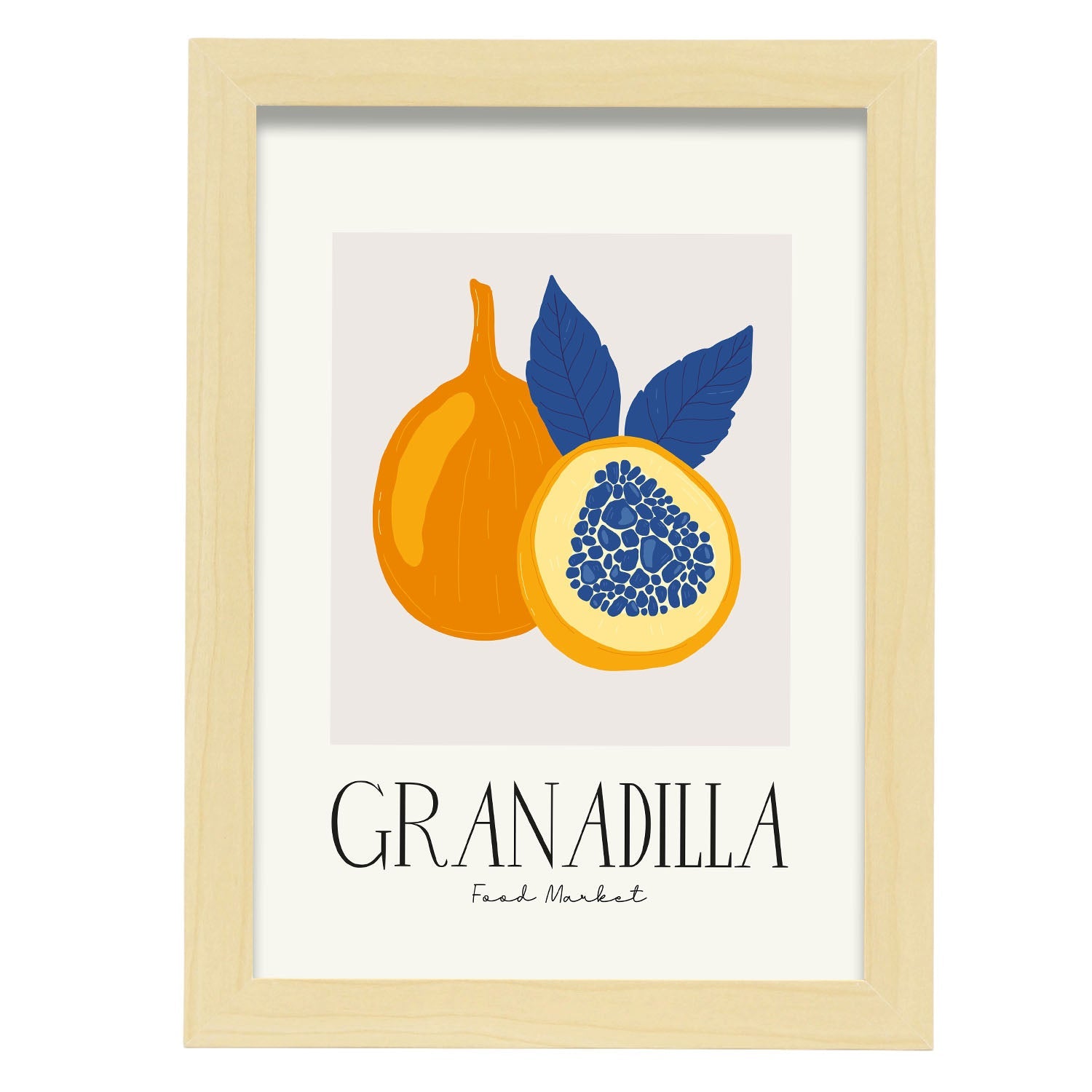 Granadilia-Artwork-Nacnic-A4-Marco Madera clara-Nacnic Estudio SL