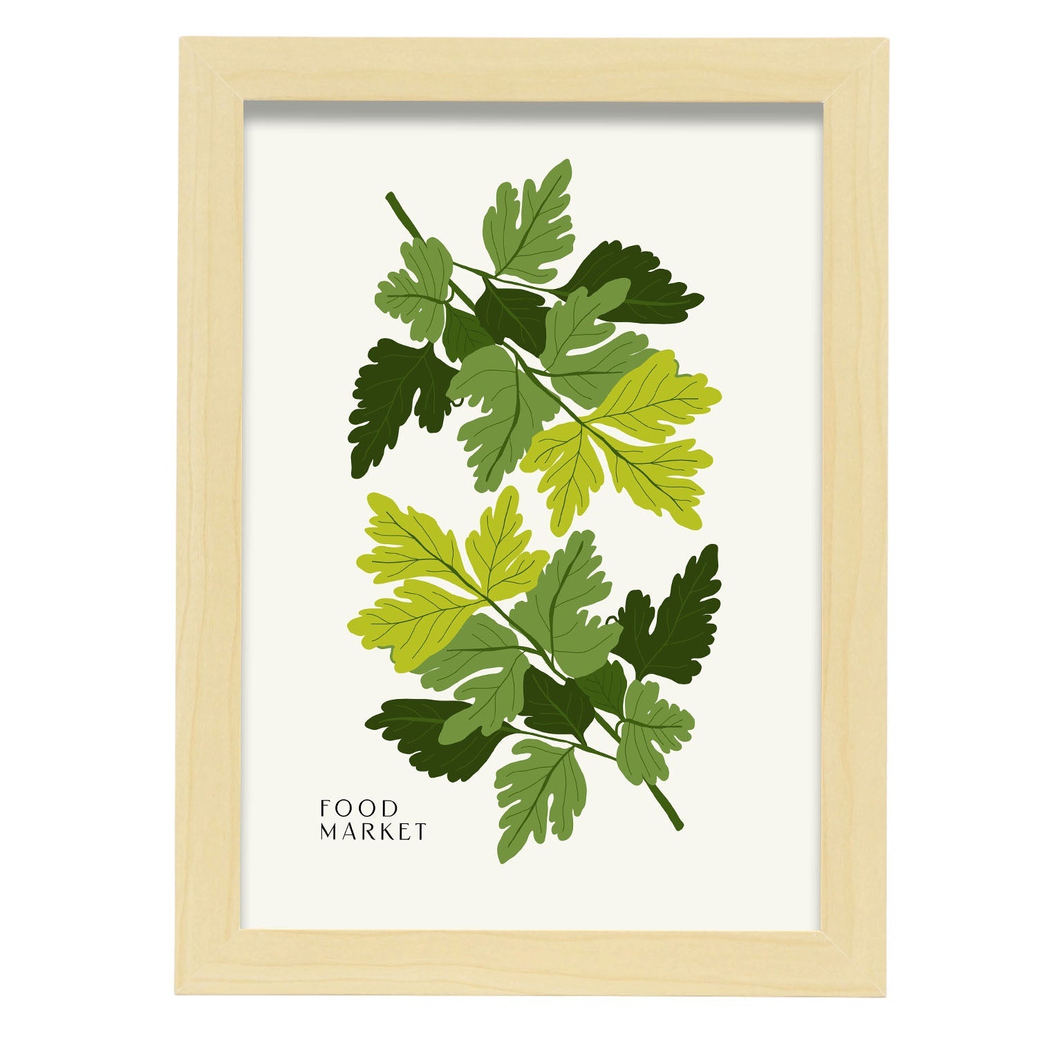 Parsley-Artwork-Nacnic-A4-Marco Madera clara-Nacnic Estudio SL