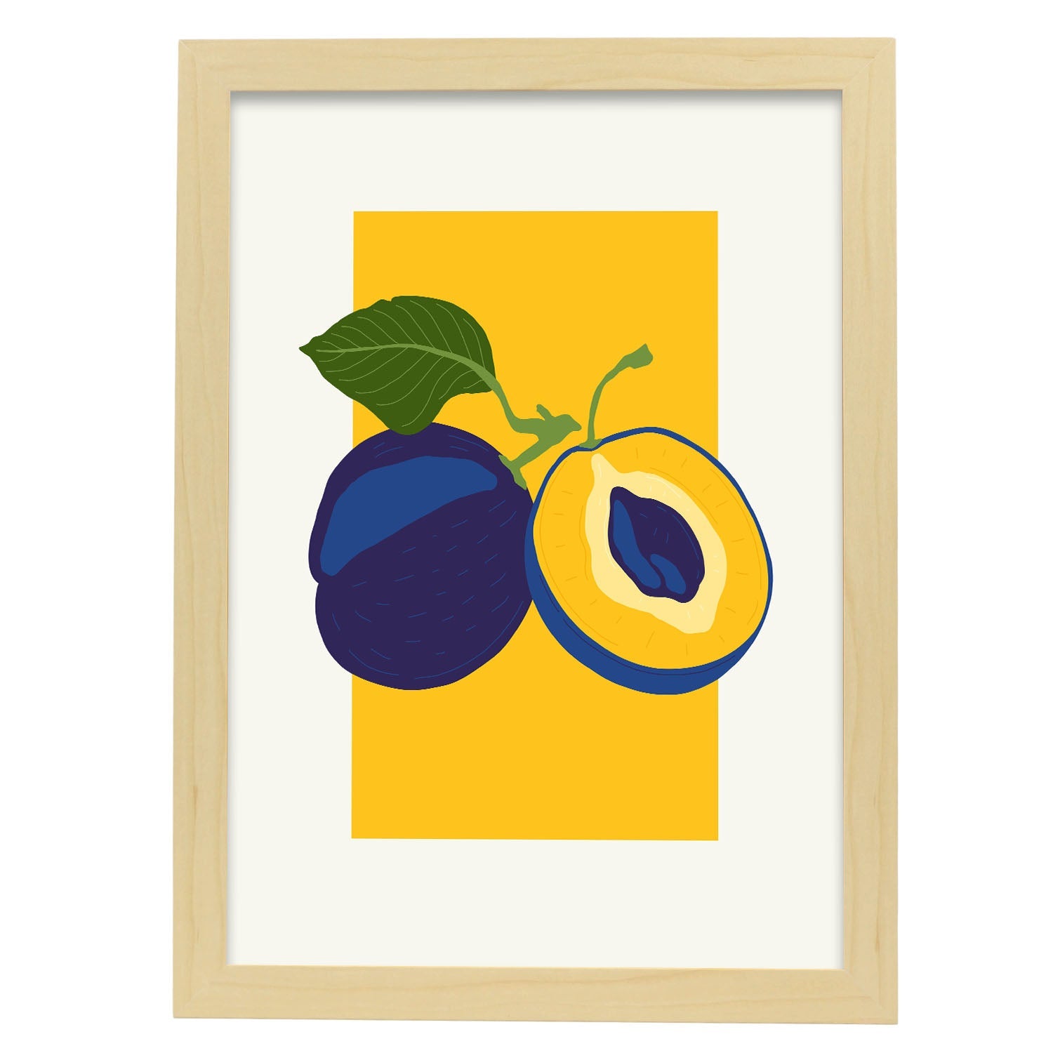 Plum-Artwork-Nacnic-A3-Marco Madera clara-Nacnic Estudio SL