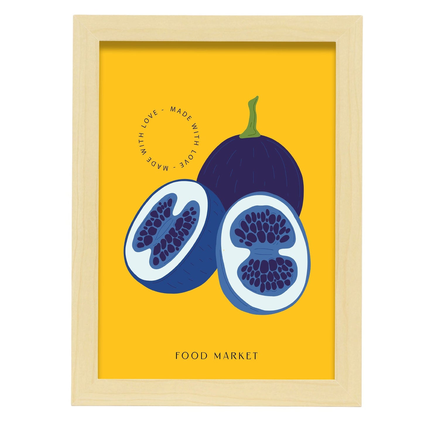 Ficus-Artwork-Nacnic-A4-Marco Madera clara-Nacnic Estudio SL