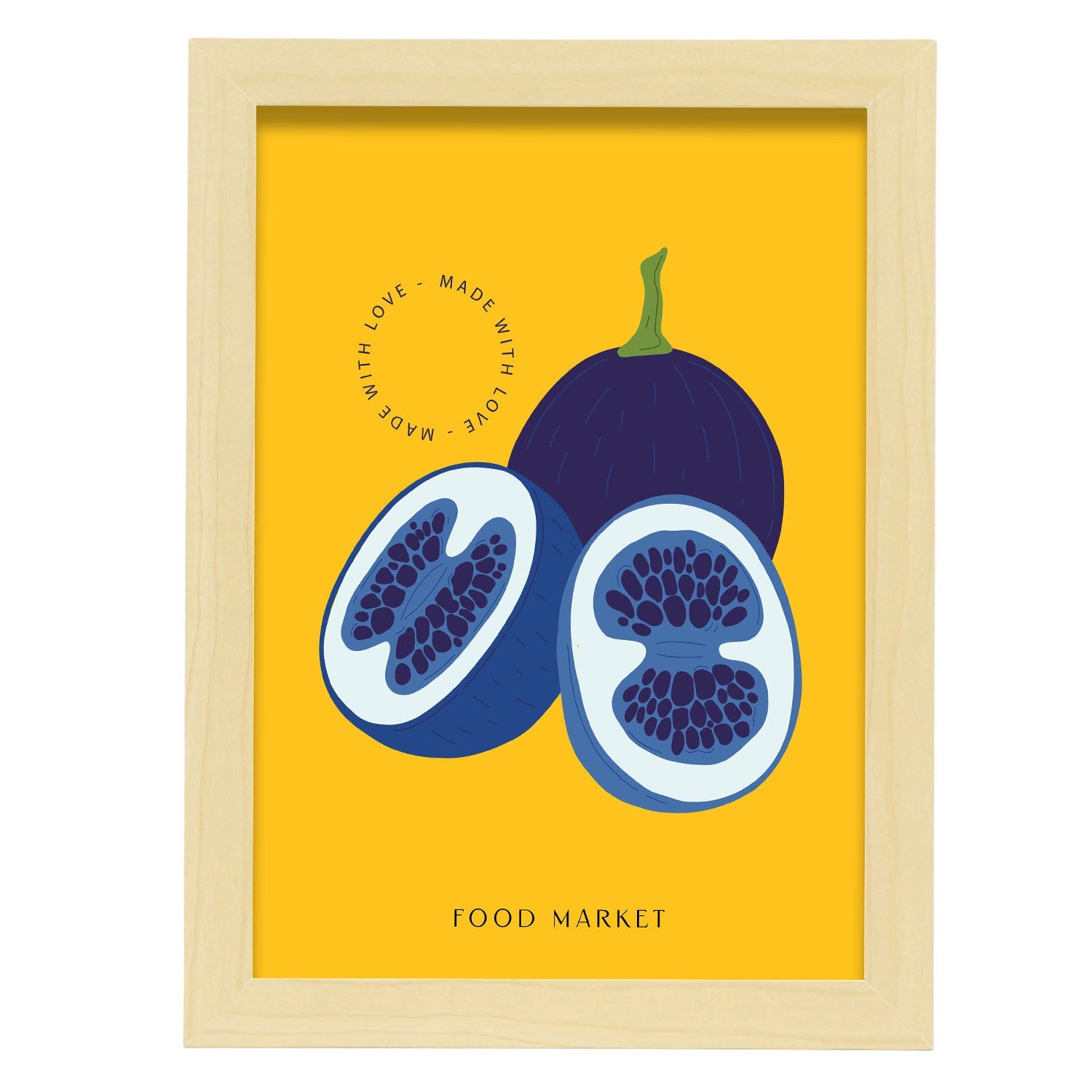 Ficus-Artwork-Nacnic-A4-Marco Madera clara-Nacnic Estudio SL