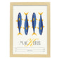 Mackerel-Artwork-Nacnic-A3-Marco Madera clara-Nacnic Estudio SL