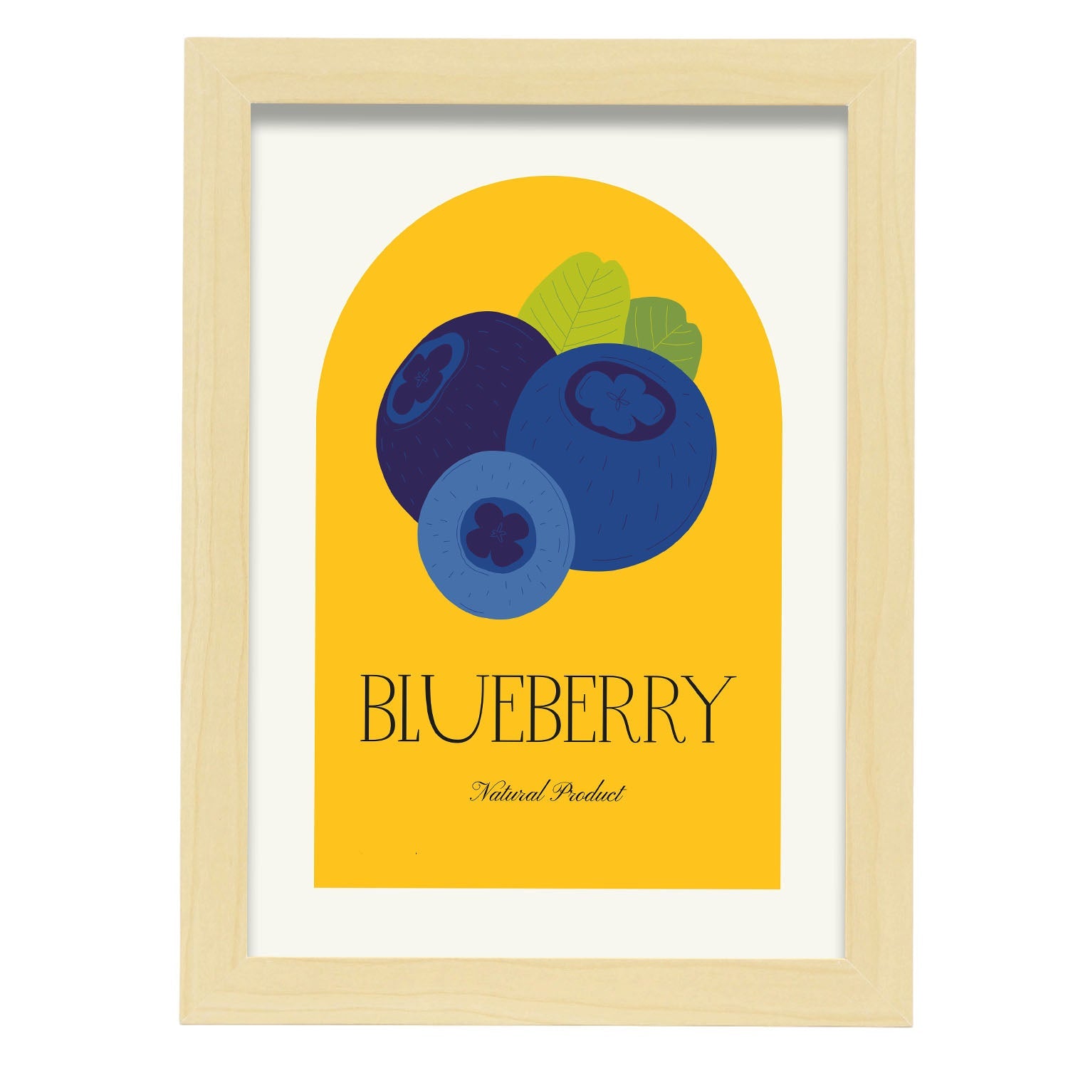 Blueberry-Artwork-Nacnic-A4-Marco Madera clara-Nacnic Estudio SL