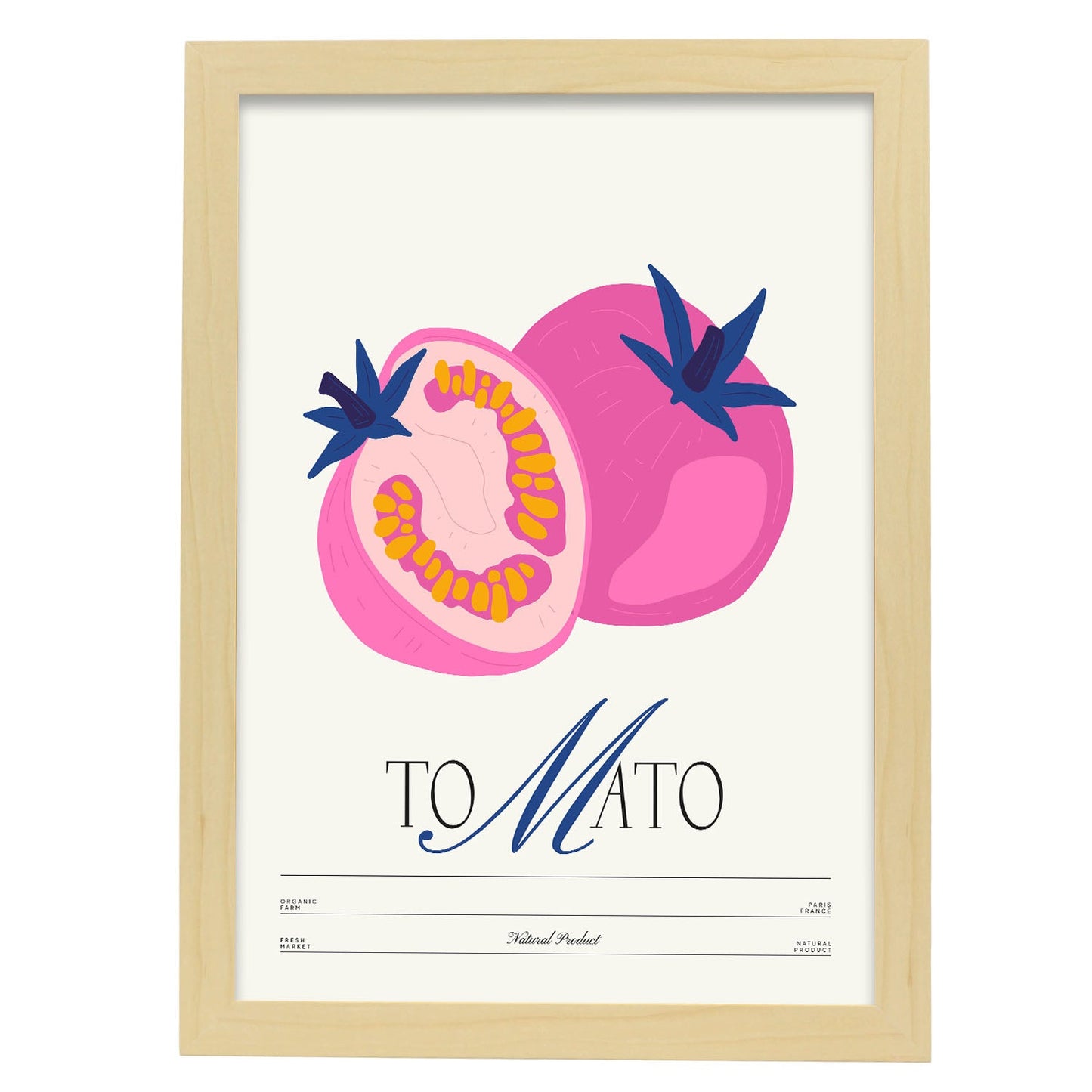 Tomato-Artwork-Nacnic-A3-Marco Madera clara-Nacnic Estudio SL
