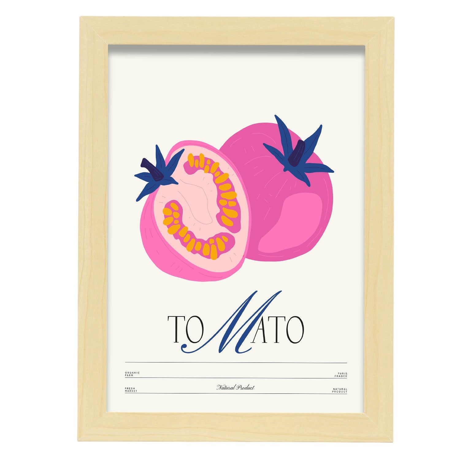 Tomato-Artwork-Nacnic-A4-Marco Madera clara-Nacnic Estudio SL