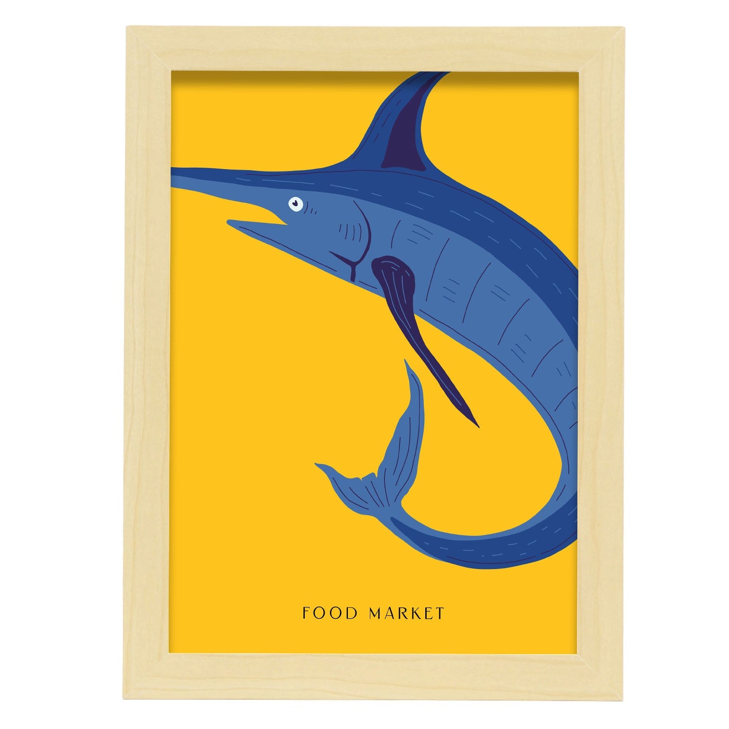 Sword Fish-Artwork-Nacnic-A4-Marco Madera clara-Nacnic Estudio SL