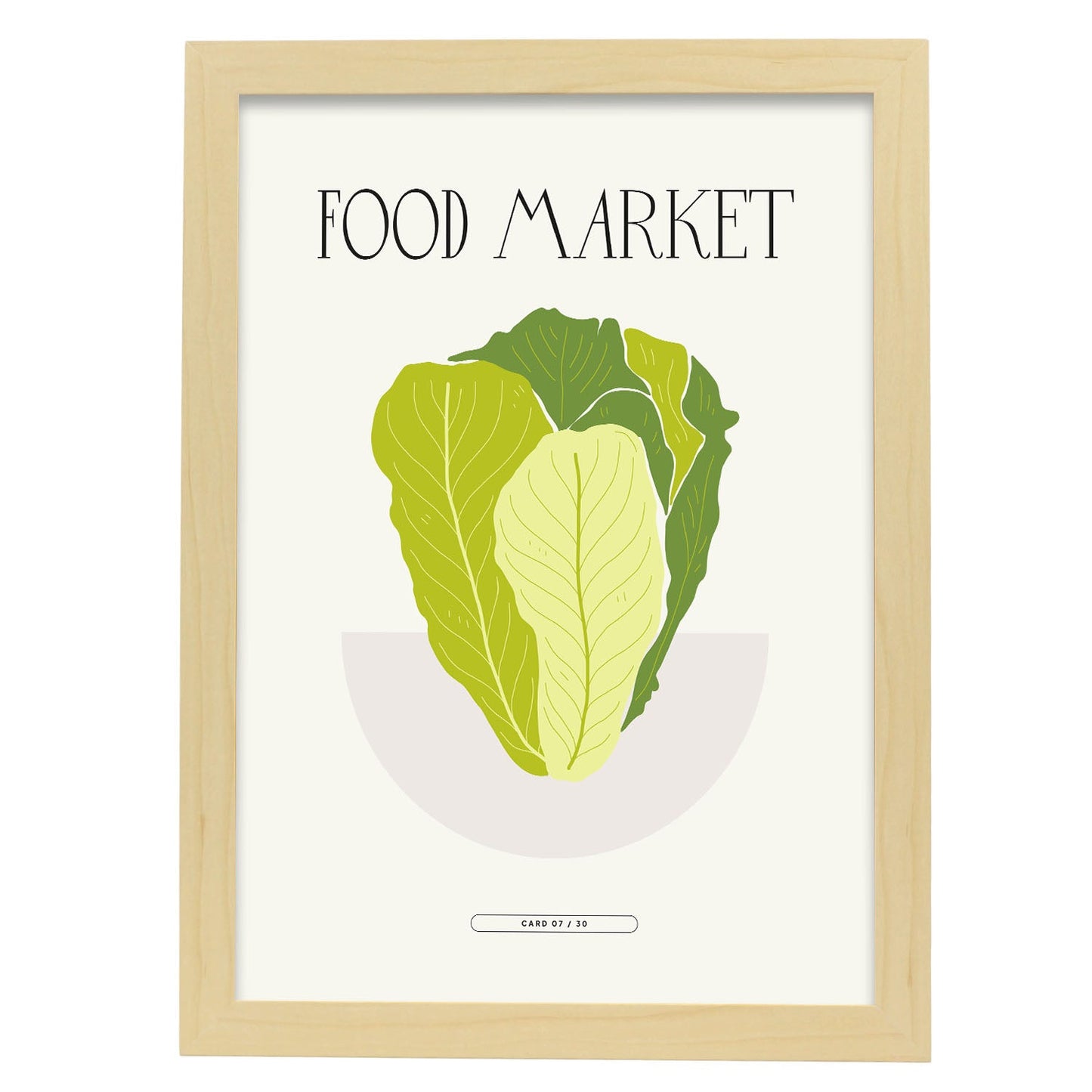 Lettuce-Artwork-Nacnic-A3-Marco Madera clara-Nacnic Estudio SL