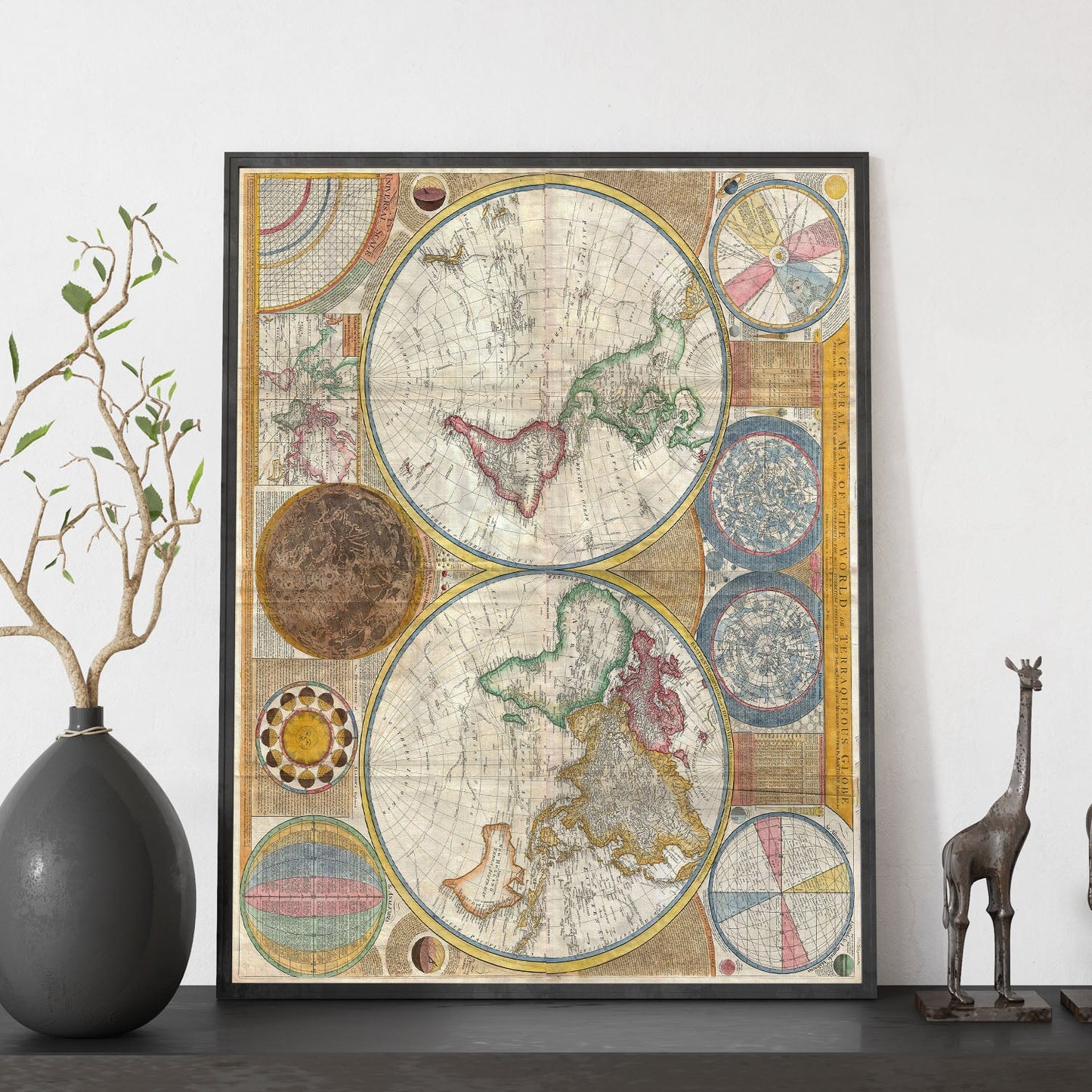 1794_Samuel_Dunn_Wall_Map_of_the_World_in_Hemispheres_-1794-Artwork-Nacnic-Nacnic Estudio SL