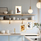 Set de 3 Cuadros Desayuno Mañana Café, Muffins, Croissant Ilustración impresa en estilo Fotográfico para decorar las paredes de Cocina, Despensa, Comedor, Restaurante