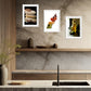 Set de 3 Cuadros de Cocina Mediterránea, Pan, Aceite de Oliva, Verduras Ilustración impresa en estilo Fotográfico para decorar Cocina, Despensa, Comedor, Restaurante, Cafetería