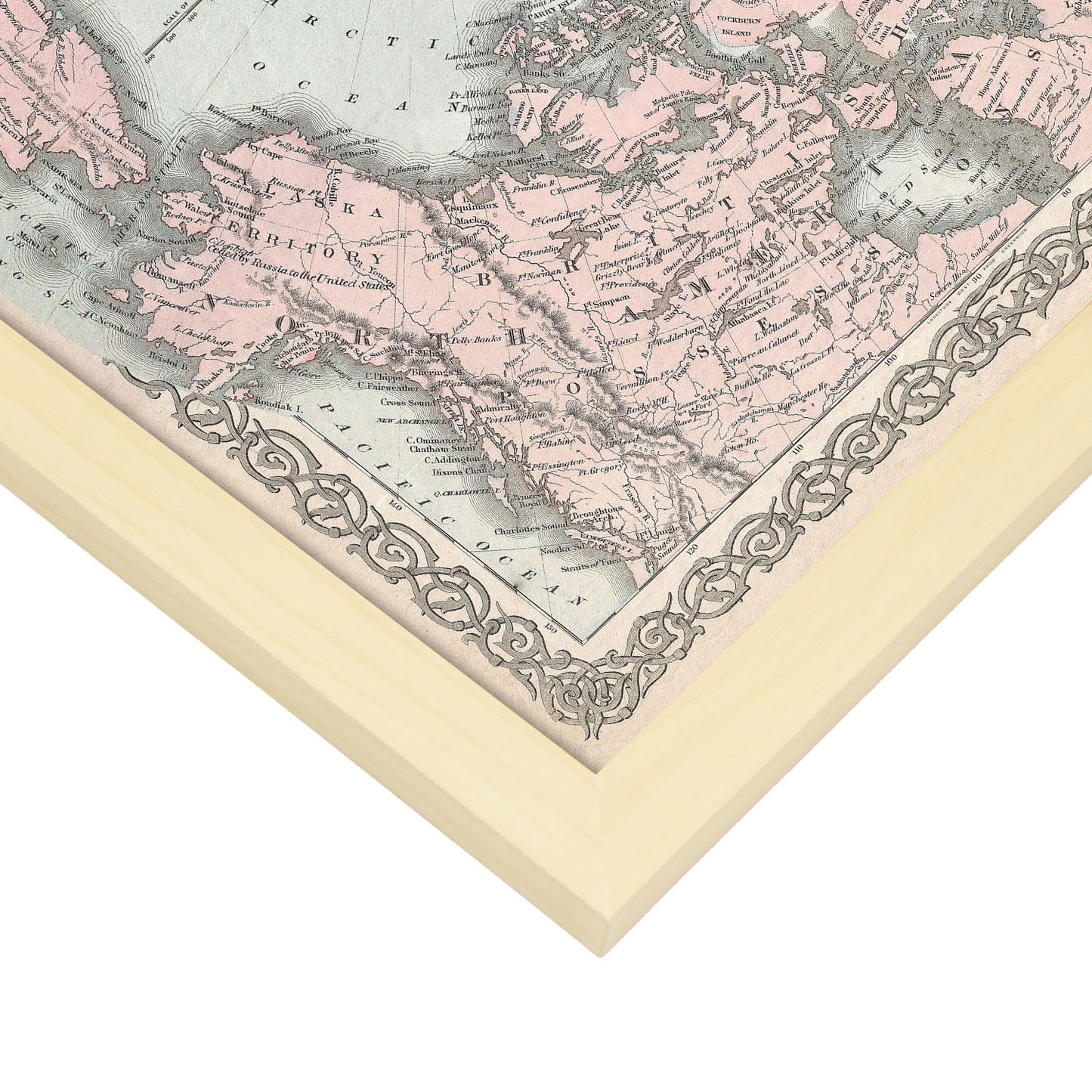 1872_Colton_Map_of_the_North_Pole_or_Arctic_-1855-Artwork-Nacnic-Nacnic Estudio SL