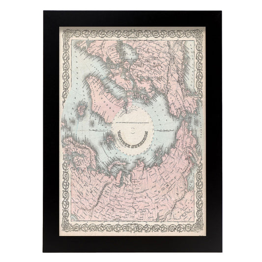 1872_Colton_Map_of_the_North_Pole_or_Arctic_-1855-Artwork-Nacnic-A4-Sin marco-Nacnic Estudio SL