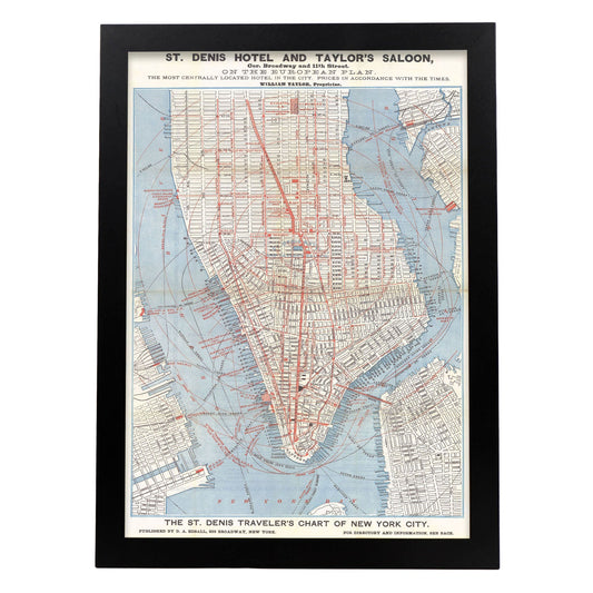 1879 Lower Manhattan map-Artwork-Nacnic-A3-Sin marco-Nacnic Estudio SL