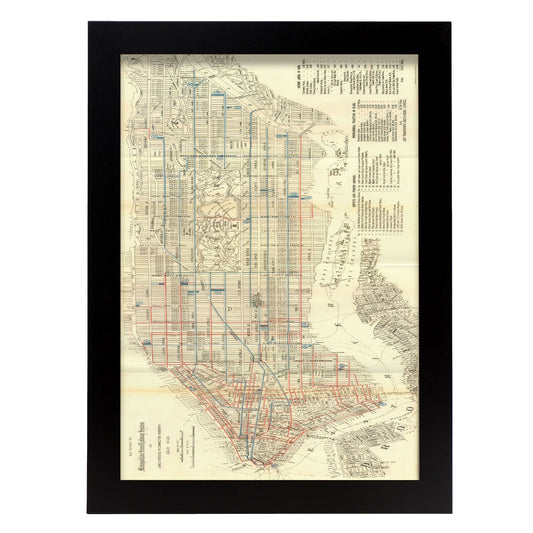 1899 Manhattan street railways-Artwork-Nacnic-A4-Sin marco-Nacnic Estudio SL