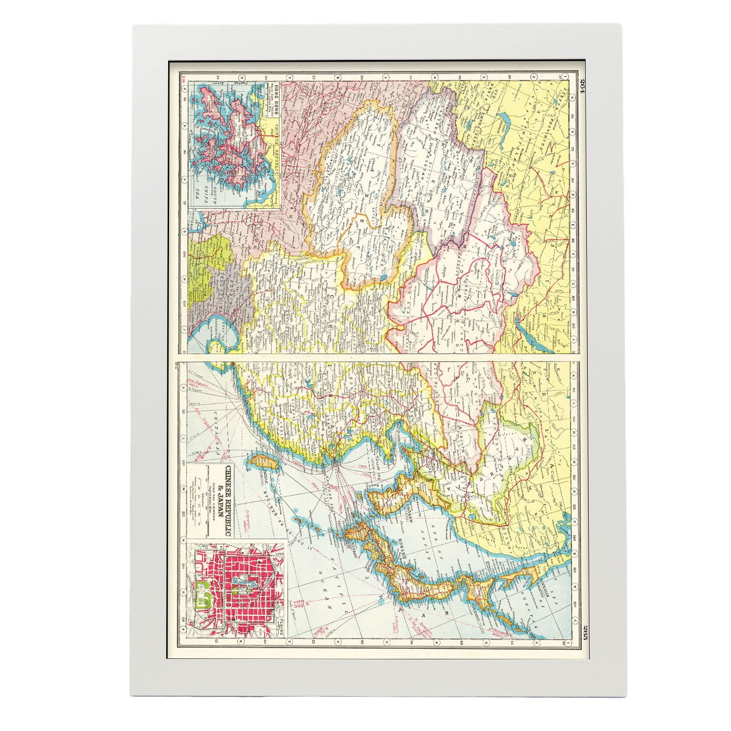 1920 map of the Chinese Republic Japan 2-Artwork-Nacnic-A3-Marco Blanco-Nacnic Estudio SL