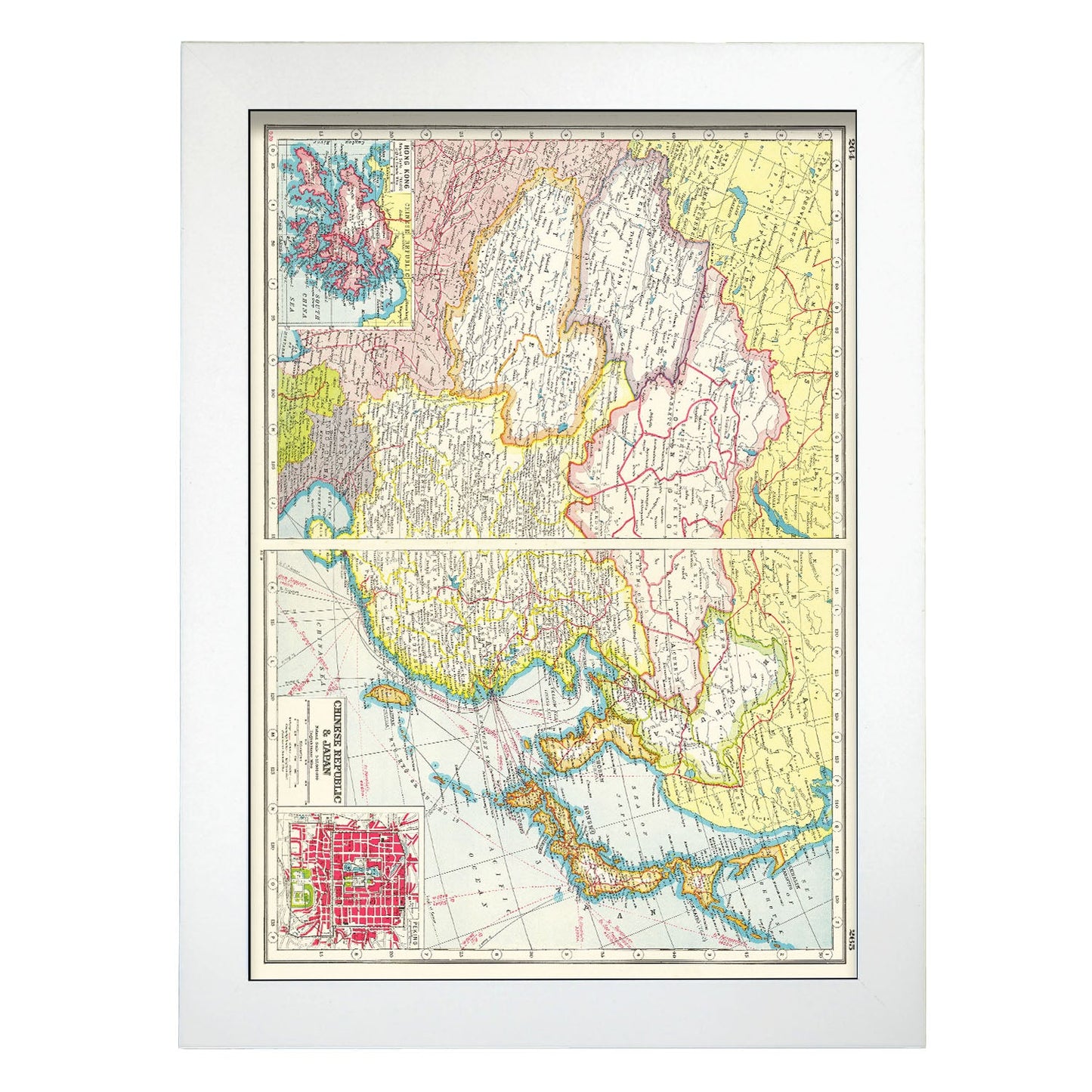 1920 map of the Chinese Republic Japan 2-Artwork-Nacnic-A4-Marco Blanco-Nacnic Estudio SL