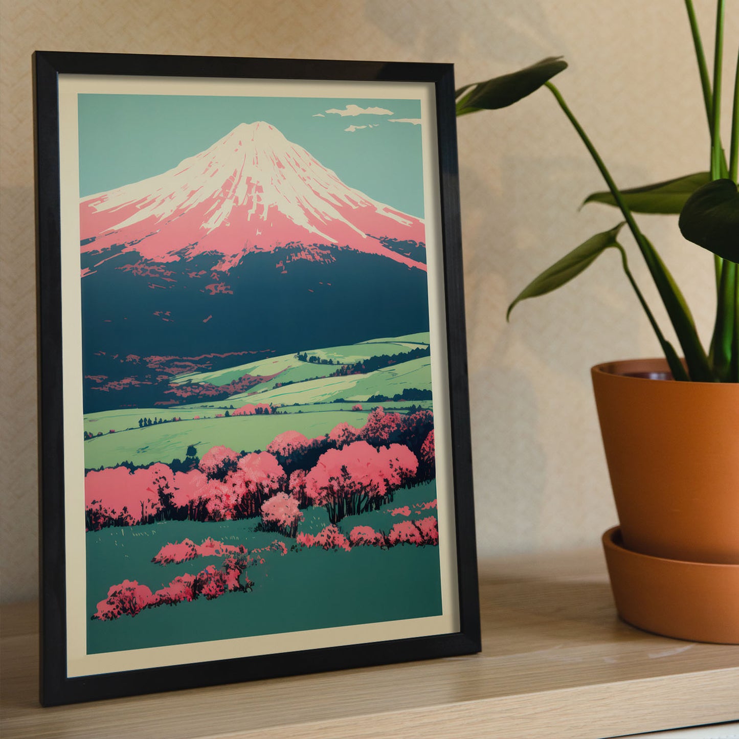 Lamina Nacnic de Mt. Fuji Majestuoso en Japonés Ecléctico