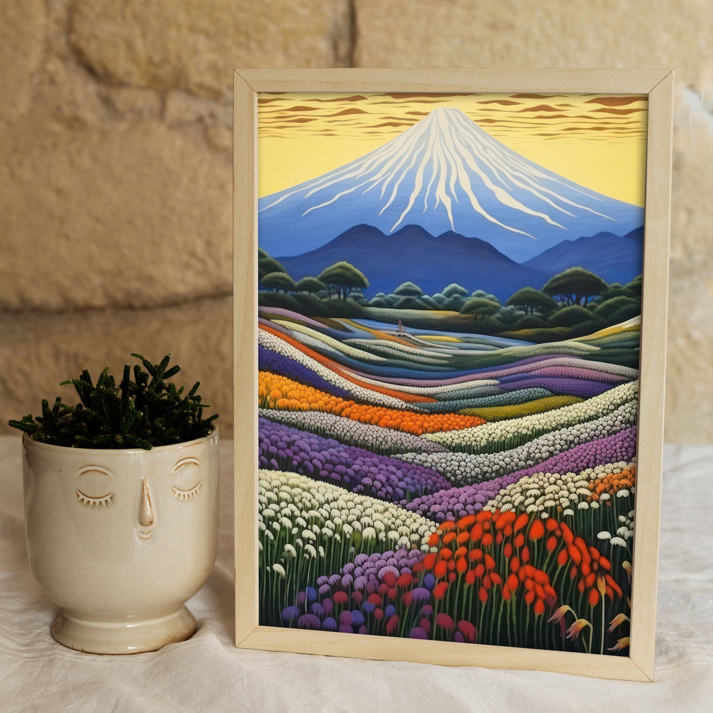 Lámina Nacnic Transcedente Monte Fuji en Japonés Ecléctico