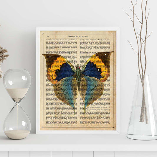 Poster de Mariposa Style con definición. Láminas de animales con texto y definición. Diseño de interiores basado en animales.-Artwork-Nacnic-Nacnic Estudio SL