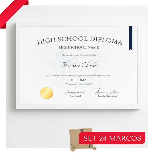 Set 24 Marcos A4 - Madera MDF Blanco y Plexiglás - Fotografía, Láminas, Diplomas