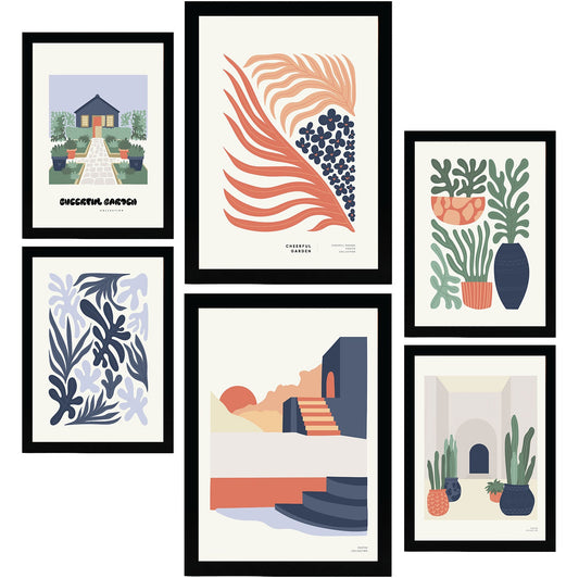 Minimalism Posters in Pastel Colours. Cheerful Garden.-Artwork-Nacnic-Nacnic Estudio SL