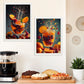 Set de 2 Cuadros de Colores con Té de Frutas Refrescantes Ilustración impresa en estilo Fotográfico para decorar las paredes de Cocina, Despensa, Comedor, Restaurante