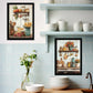 Set de 2 Cuadros de Cocina Rústica Impresión Ilustración en Estilo Campestre Arte de Pared para Decoración de Cocina, Despensa, Comedor, Restaurante