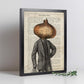 Poster de verduras humanas. Lámina Mr. Cebolla. Cuadros de humanos con cabezas de verdura.-Artwork-Nacnic-Nacnic Estudio SL