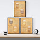 Pack de posters de cervezas y chupitos. Láminas de Cervezas vintage. Posters de alcohol y bebidas para bares.-Artwork-Nacnic-Nacnic Estudio SL