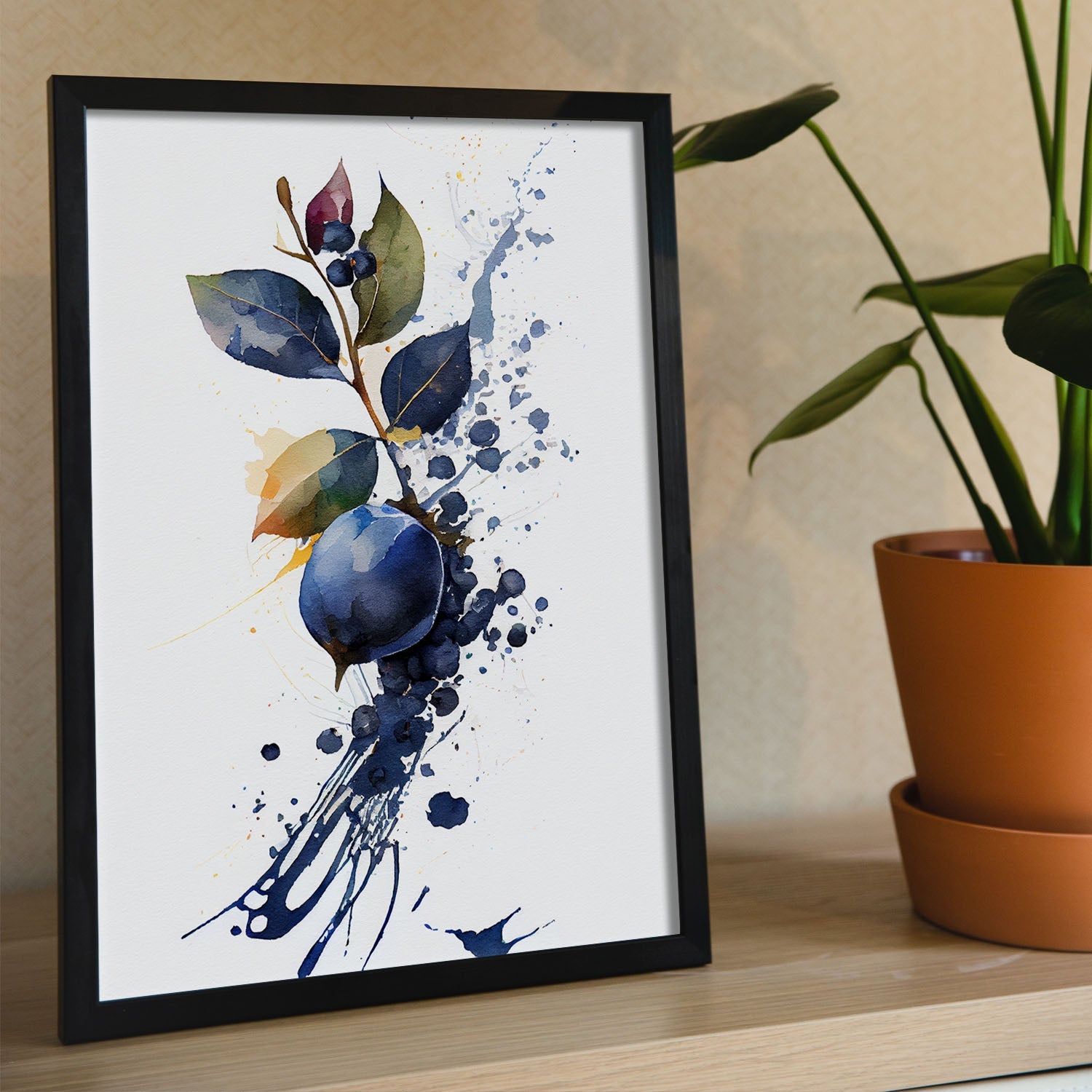 Nacnic minimalist Blueberry_1. Aesthetic Wall Art Prints for Bedroom or Living Room Design.-Artwork-Nacnic-A4-Sin Marco-Nacnic Estudio SL