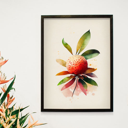 Nacnic minimalist Lychee_2. Aesthetic Wall Art Prints for Bedroom or Living Room Design.-Artwork-Nacnic-A4-Sin Marco-Nacnic Estudio SL
