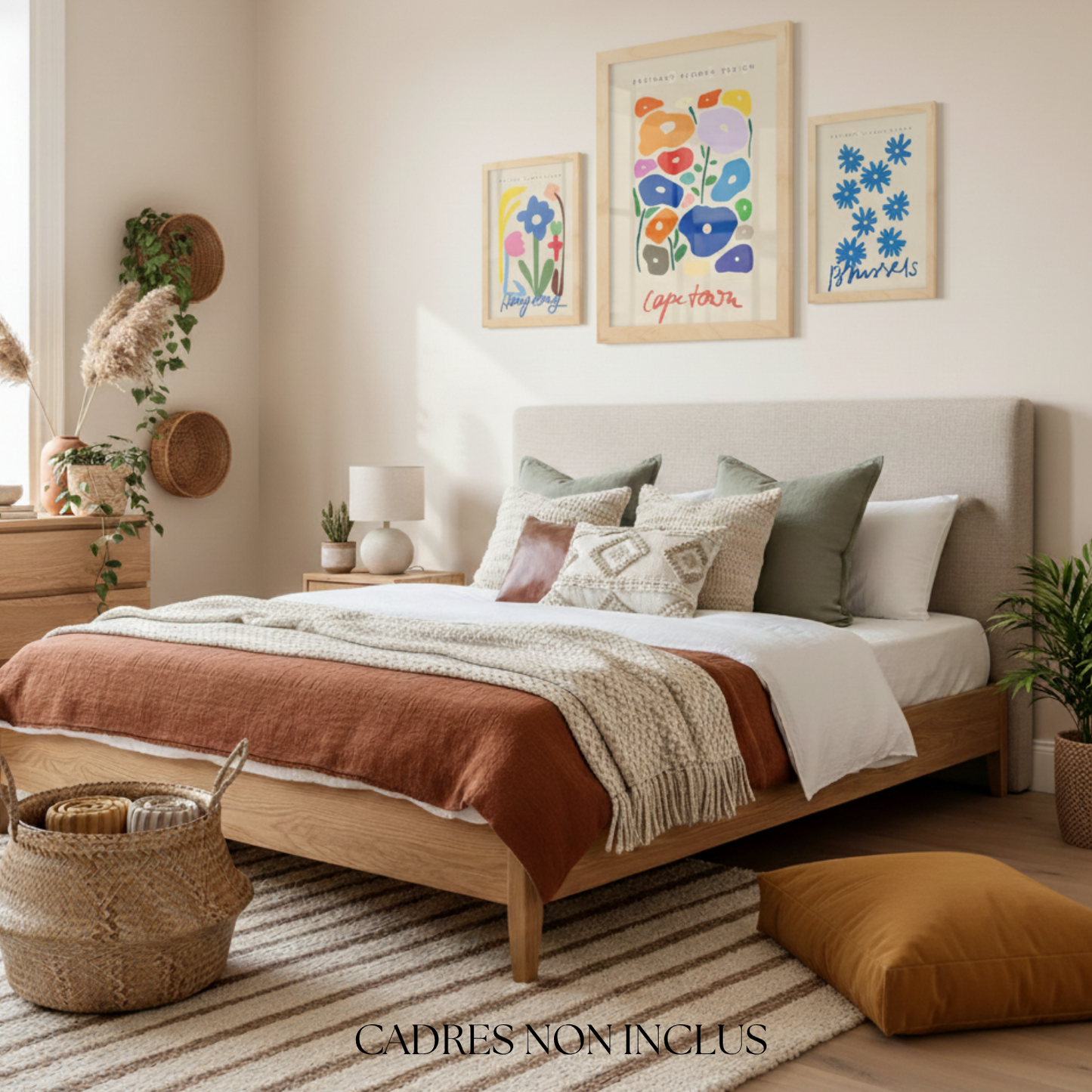 Set de 6 láminas de Collage Floral