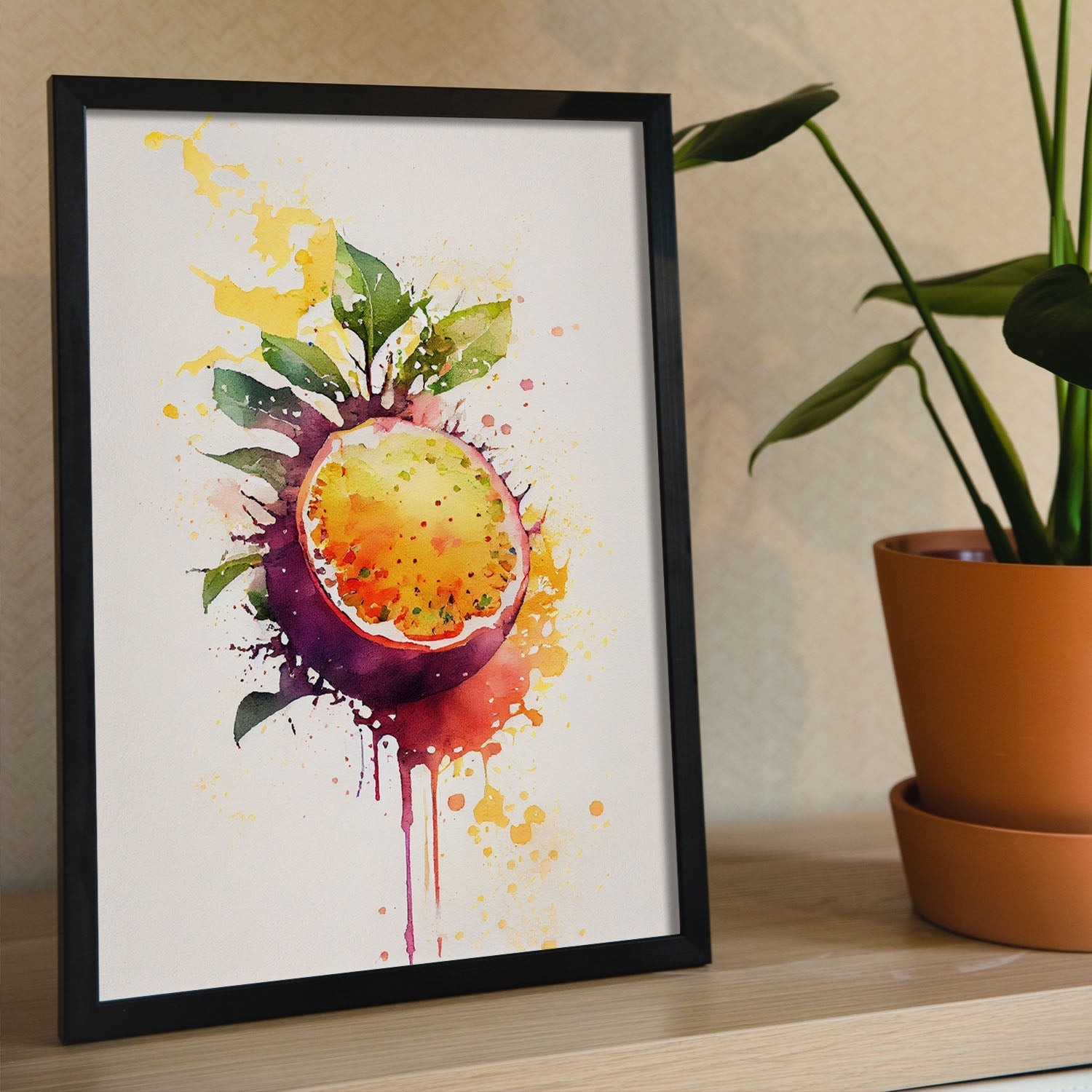 Nacnic minimalist Maracuja_2. Aesthetic Wall Art Prints for Bedroom or Living Room Design.-Artwork-Nacnic-A4-Sin Marco-Nacnic Estudio SL