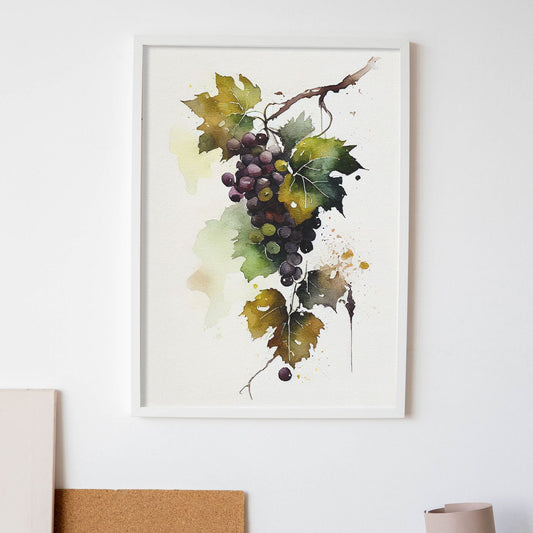 Nacnic minimalist Grapes_2. Aesthetic Wall Art Prints for Bedroom or Living Room Design.-Artwork-Nacnic-A4-Sin Marco-Nacnic Estudio SL