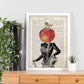 Poster de verduras humanas. Lámina Miss Manzana. Cuadros de humanos con cabezas de verdura.-Artwork-Nacnic-Nacnic Estudio SL