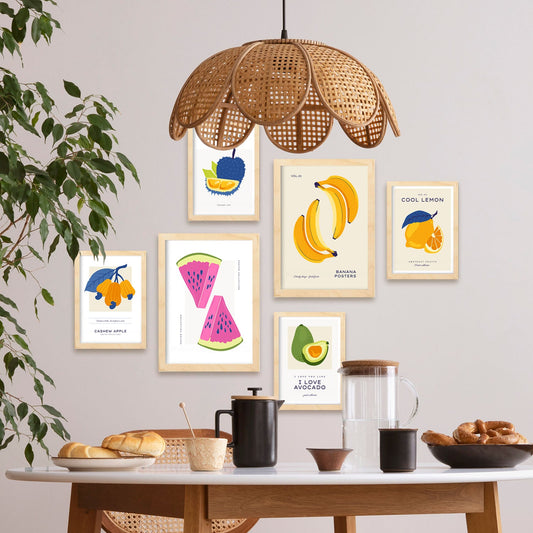 Food and Plants Posters. Colourful Fruits. Nature and Botany-Artwork-Nacnic-Nacnic Estudio SL
