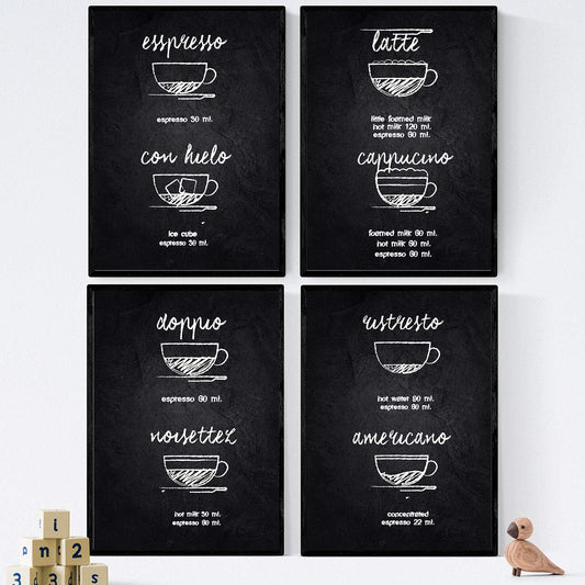 Set de láminas de café. Posters de tipos de café. Café detalle 1.-Artwork-Nacnic-Nacnic Estudio SL