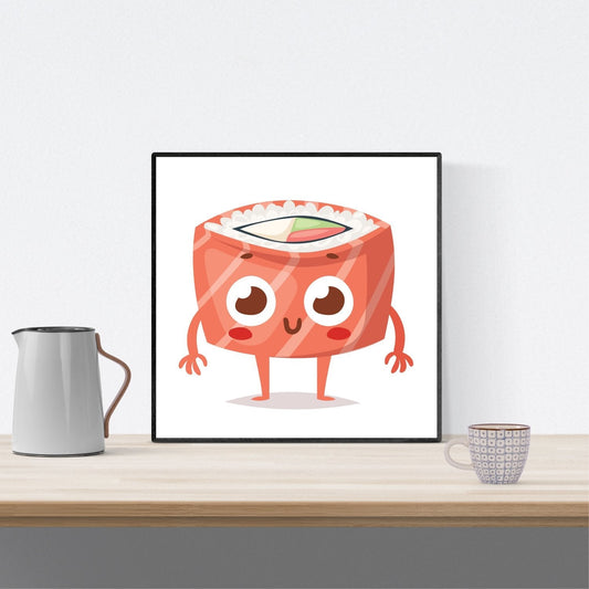 Set de Tres láminas Sushi. Pack de Tres láminas para enmarcar con imágenes de Sushi.-Artwork-Nacnic-Nacnic Estudio SL