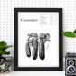 Poster de Cucumber. Láminas de frutas y verduras en inglés.-Artwork-Nacnic-Nacnic Estudio SL