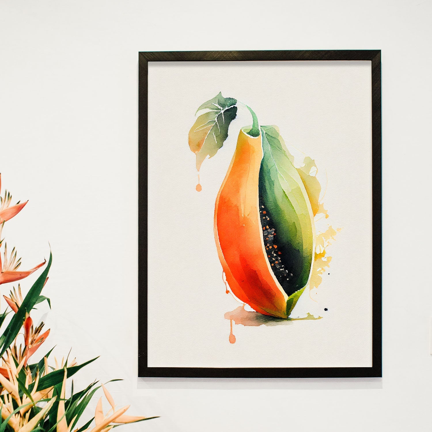 Nacnic minimalist Papaya_1. Aesthetic Wall Art Prints for Bedroom or Living Room Design.-Artwork-Nacnic-A4-Sin Marco-Nacnic Estudio SL