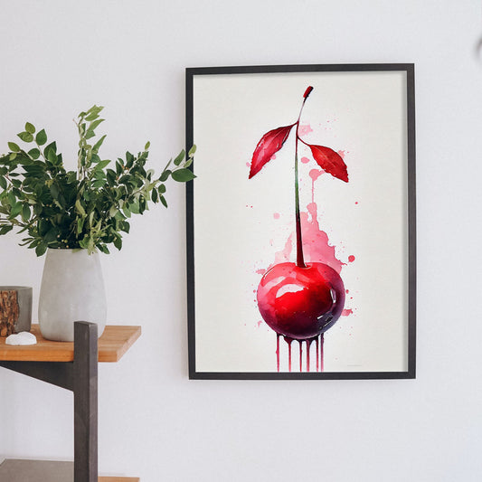 Nacnic minimalist Cherry_1. Aesthetic Wall Art Prints for Bedroom or Living Room Design.-Artwork-Nacnic-A4-Sin Marco-Nacnic Estudio SL