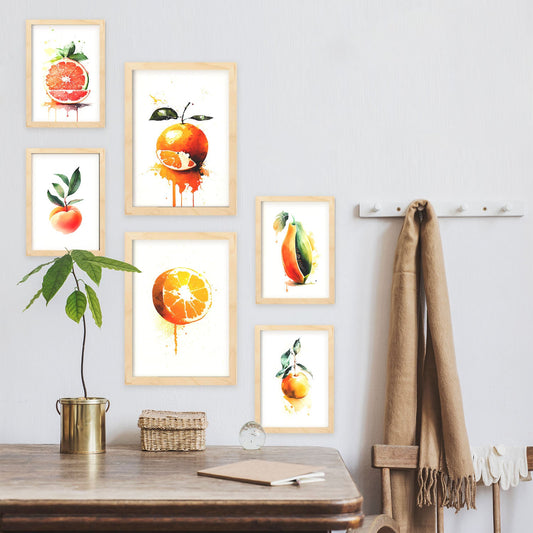 Nacnic Set de Laminas de Frutas Acuarela