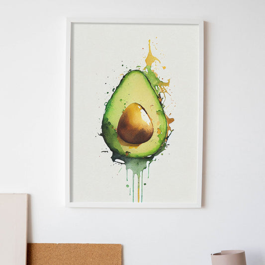 Nacnic minimalist Avocado_1. Aesthetic Wall Art Prints for Bedroom or Living Room Design.-Artwork-Nacnic-A4-Sin Marco-Nacnic Estudio SL